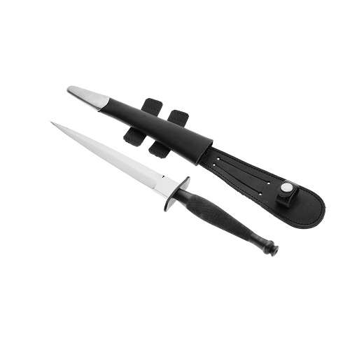 Fairbairn Sykes Knife 1st Pattern Polished blade, black handle
