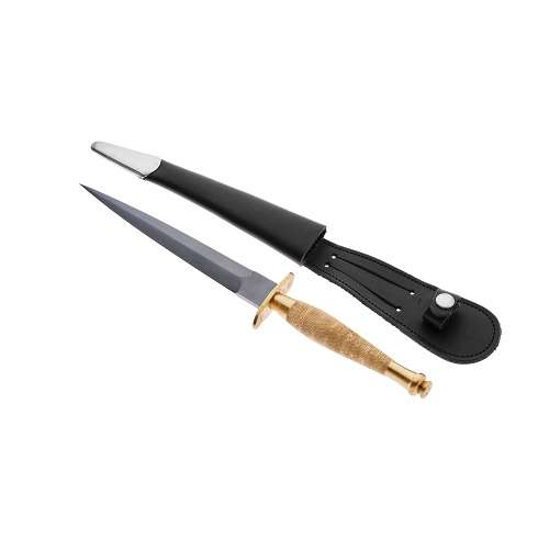 Fairbairn Sykes Knife 1st Pattern Black blade brass handle