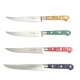 4 Piece Steak Knife Set Coloured Curly Birch