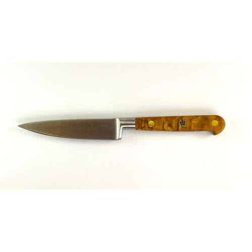 4 inch Veg Knife with Natural Curly Birch Handle