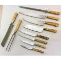 10 piece set with Olive wood handles