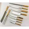 10 piece set with Olive wood handles