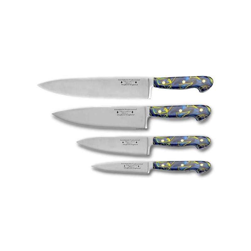 Chefs Knife Ocean Blue Sheffield Made Samuel Staniforth
