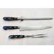 3 Piece Ocean Blue Carving Set